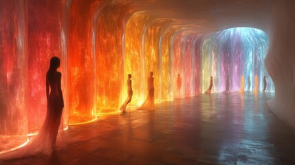 Cosmic Swirl Colorful Nebula Pathway Sci-Fi Fantasy landscape colorful space background