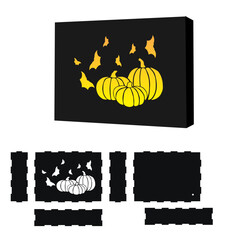 Halloween theme, pumpkin, laser cutting file for desk lamp, material thickness: 3mm
