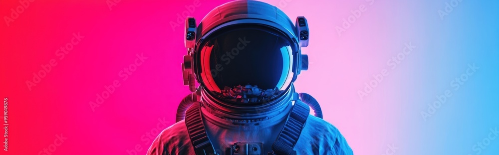 Aufkleber Astronaut in a white background 3D cartoon rendering and illustration