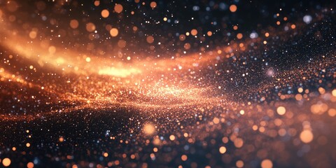 Fototapeta premium Abstract stardust glittering in a galaxy rendered in 3D cartoon style