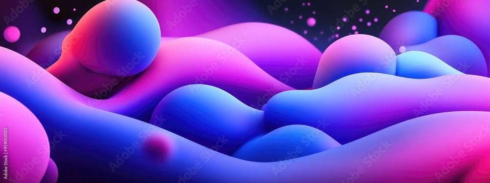 Poster Abstract background in a 3D cartoon style rendering