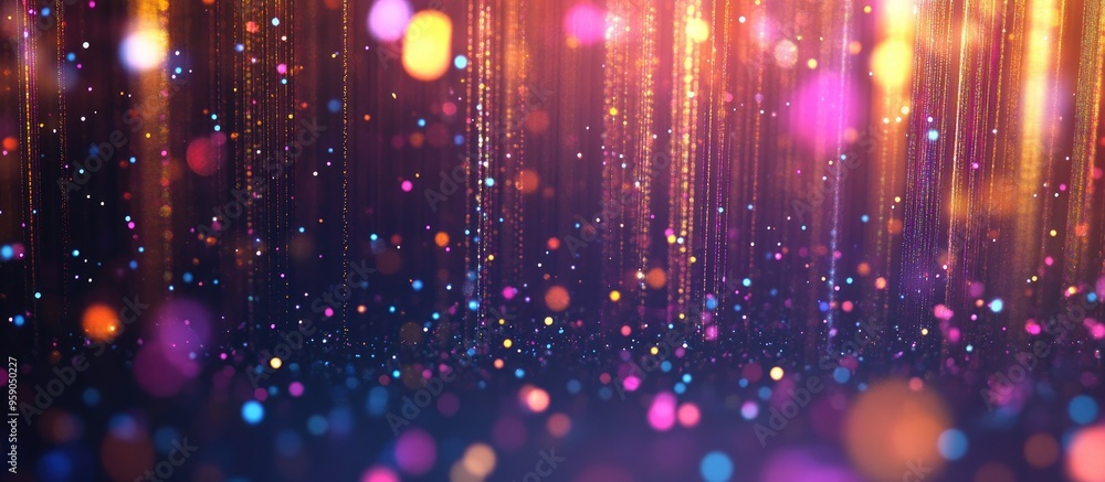 Poster beautiful light flares in a 3d cartoon rendering glowing streaks on a dark background create a lumin