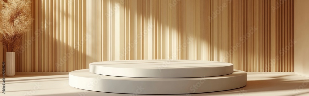Aufkleber Abstract Minimalist Modern Podium for Product Display and Presentation 3D Rendering