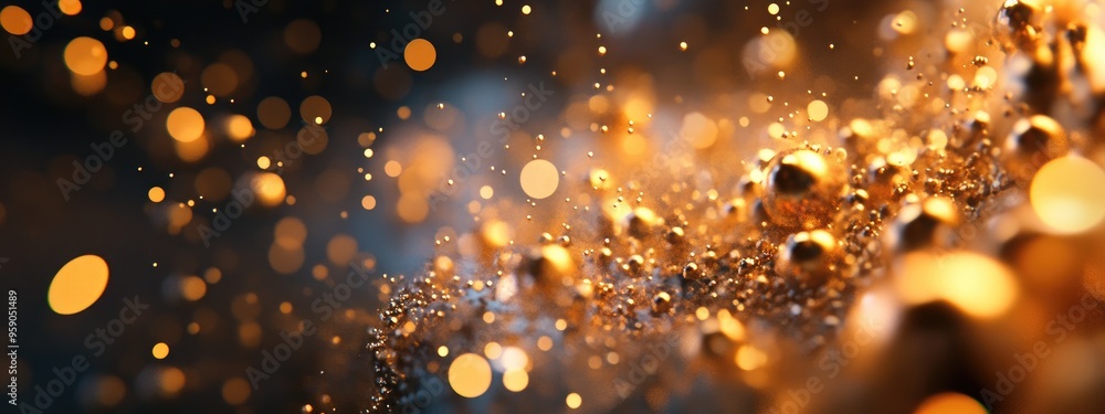 Leinwandbilder stunning backdrop featuring beads particles and simulation in a 3d illustration and rendering