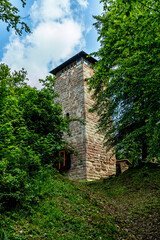 Obraz premium Eine wunderschöne frühlingshafte Wanderung rund um den Pleß Berg & der Burgruine Frankenberg bei Breitungen - Thüringen - Deutschland