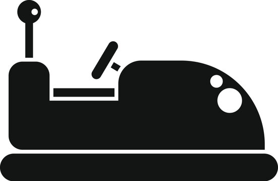 black bumper car icon clip art preview