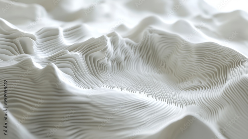 Poster discover an abstract background with intricate white textures and wavelike patterns, perfect for enh