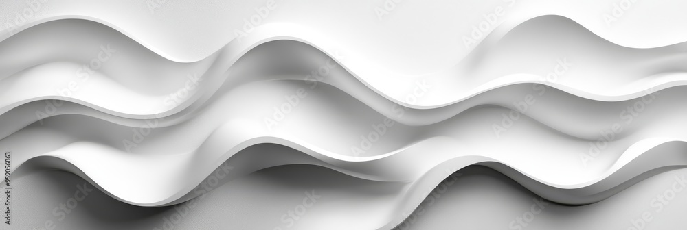 Poster this is an elegant and visually appealing abstract background featuring gentle white waves, which ma