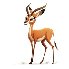Gazelle Spirit animal cartoon isolated whitebackground 16:9
