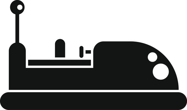 recommend clip art: Hovercraft floating on cushion of air icon in simple style isolated on white background