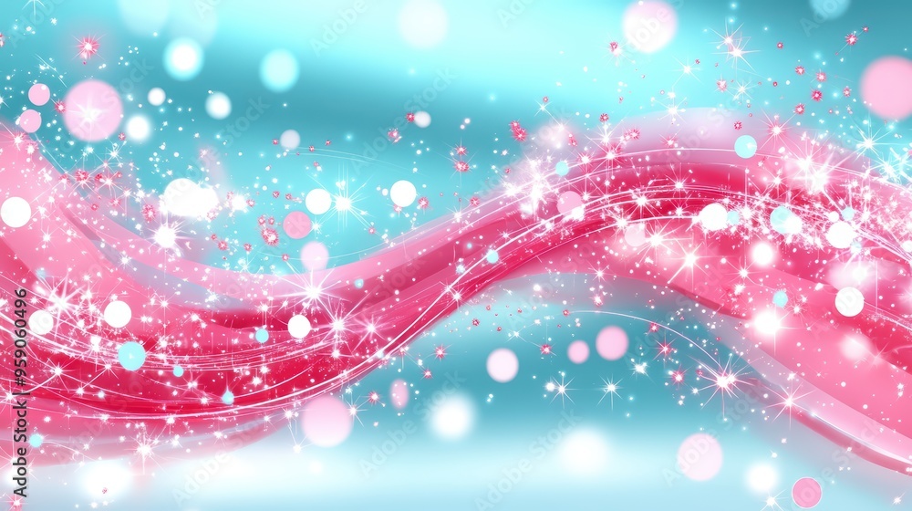 Aufkleber a vibrant abstract background featuring swirling pink lines and shimmering light, perfect for colorf