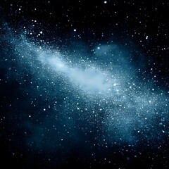 Fototapeta premium Elegant wallpaper with drifting blue and white dust particles in background