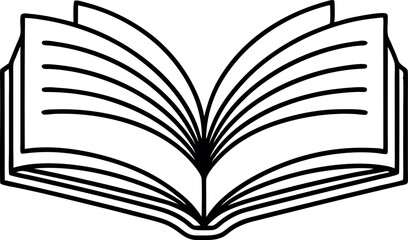 Simple Illustration of an Open Book on a Neutral Background for Education and Reading Themes