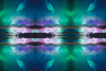 Stunning Aurora Reflections: A Mesmerizing Display of Vibrant Colors in the Night Sky, Featuring Ethereal Blues, Greens, and Purples, Mirrored Across a Tranquil Surface That Captures the Magic