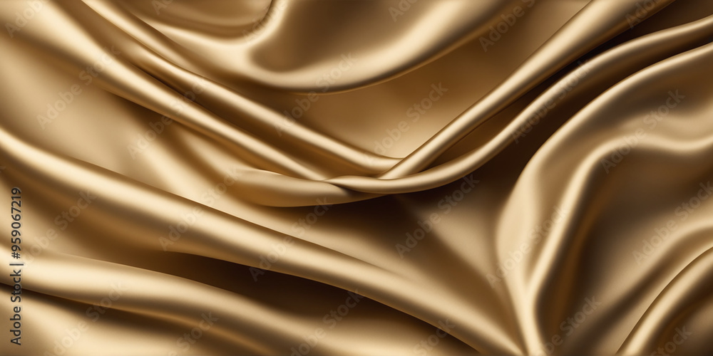Poster smooth elegant golden silk or satin texture can use as abstract background. luxurious background des