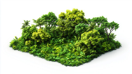 Fototapeta premium A beautiful small forest clipart