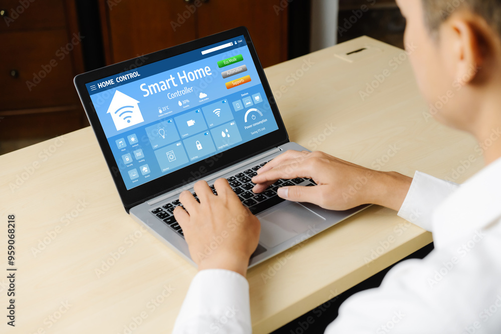 Poster smart home technology, centric remote control system with digital dashboard for air conditioning, sa
