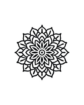 recommend clip art: Editable stroke vector mandala pattern.