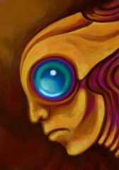 Alien creature, sketch - digital painting © neurostructure