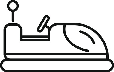 This simple design bumper car icon represents the joy and excitement of a bumper car ride