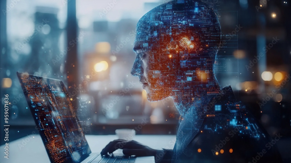 Poster digital mind: a conceptual representation of artificial intelligence