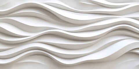 A stunning white abstract background featuring elegant wave patterns, perfect for enhancing any rooms dcor with a touch of natural elegance