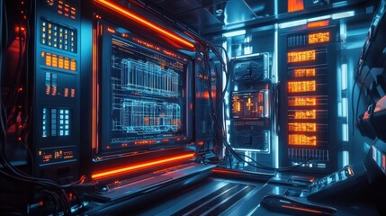 Obraz premium Quantum computer innovative technology