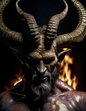 rostro de un demonio que provoca terror