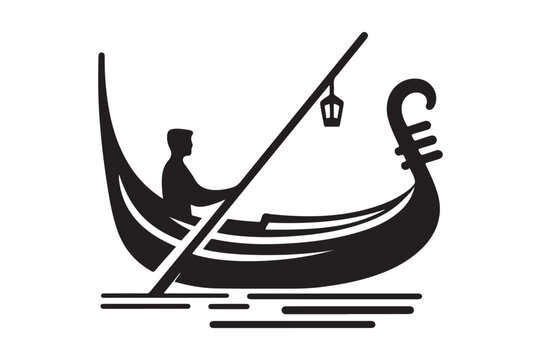 recommend clip art: Stunning Gondola Silhouettes in Vector Format – Perfect for Print & Web