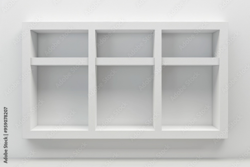 Poster A simple and practical storage solution with multiple shelves for organizing small items