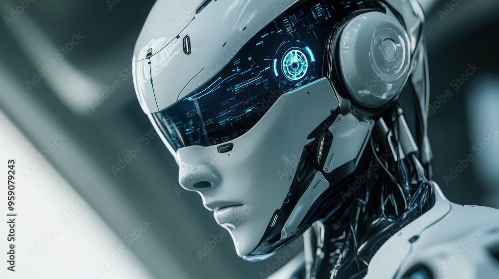 Poster humanoid robot with digital interface