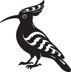 a hoopoe bird silhouette vector art illustration © Mohaiminul