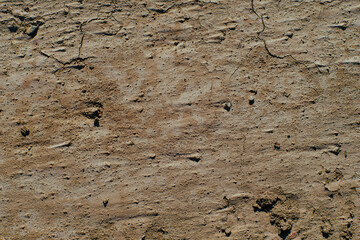 Cracked ground in desert close-up