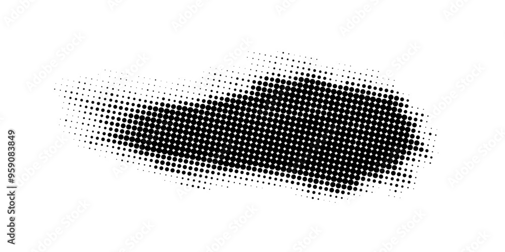 Poster halftone gradient. dotted gradient, smooth dots spraying and halftones dot background seamless horiz