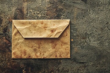 A brown envelope sitting on top of a wooden table