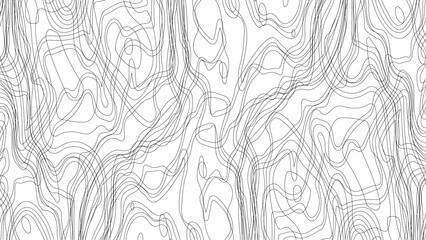 Black and white abstract background vector, Topographic background and texture, monochrome image. 3D