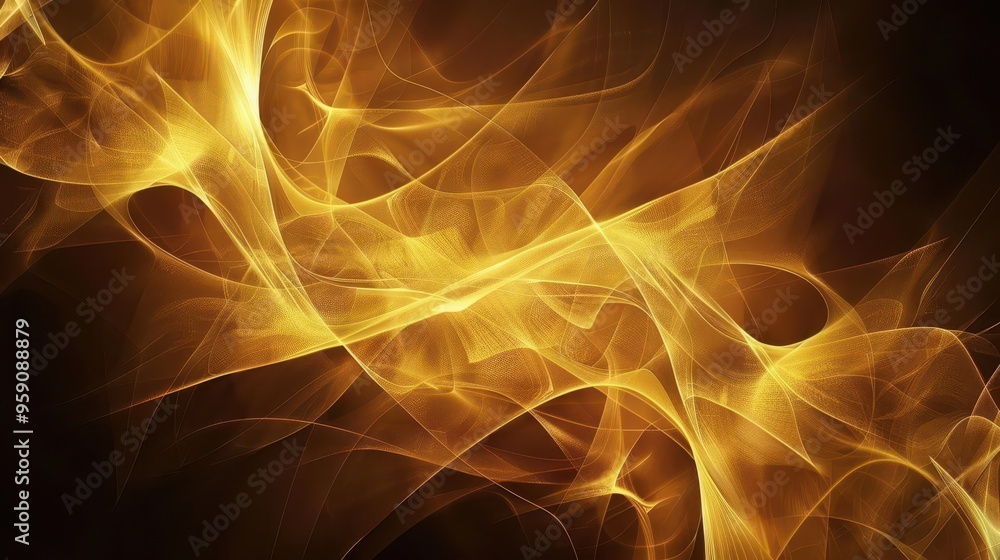 Poster geometric golden light rays piercing through darkness abstract shapes dance in a mesmerizing display