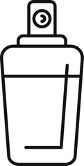 Line icon of a deodorant spray bottle, representing personal hygiene and fragrance