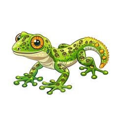Fototapeta premium Gecko Poison element animal cartoon isolated whitebackground 16:9