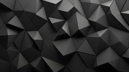 Obraz premium Dark gray geometric background with dark gray triangular shapes