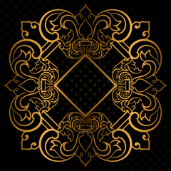 classic vintage carved ornament element design