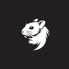 Fototapeta premium Hamster in cartoon, doodle style . Image for t-shirt, web, mobile apps and ui. Isolated 2d vector illustration in logo, icon, sketch style, Eps 10, black and white. AI Generative