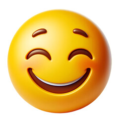 Fototapeta premium 3D emoji face with a smiling expression 