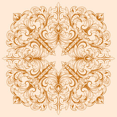 classic vintage carved ornament element design