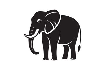 Elephant  silhouette vector illustration, Elephant  silhouette vector