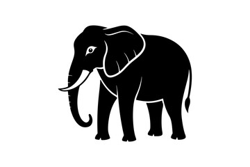 Elephant  silhouette vector illustration, Elephant  silhouette vector