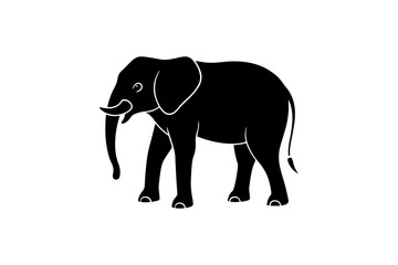 Elephant  silhouette vector illustration, Elephant  silhouette vector