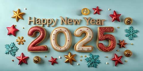 happy new year 2025  text effect design