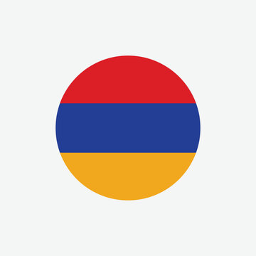 recommend clip art: Armenia national flag icon design. Armenia circle flag. Round of Armenia flag.