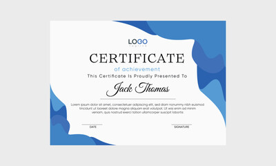 promotion certificate vector. abstract creative certificate template vector